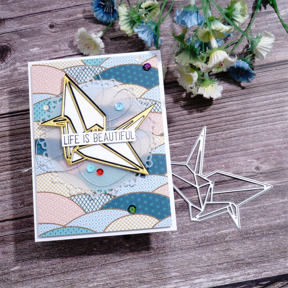 Kokorosa Metal Cutting Dies with Paper Crane
