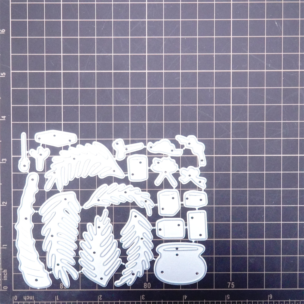 Kokorosa Metal Cutting Dies with Gift Box Under Coconut Tree