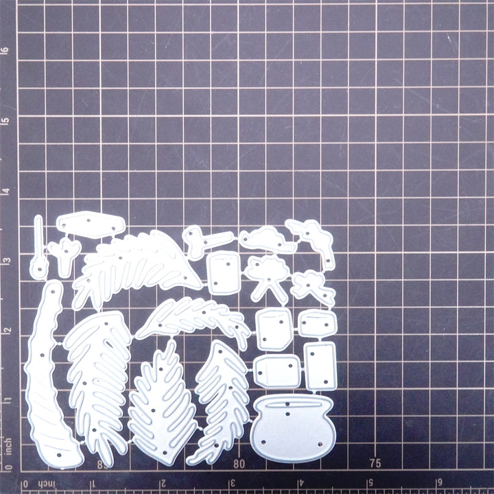 Kokorosa Metal Cutting Dies with Gift Box Under Coconut Tree
