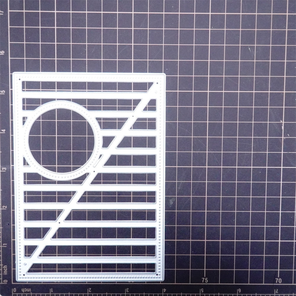 Kokorosa Metal Cutting Dies with Strip Shape Embedded Triangle and Circle Background Board