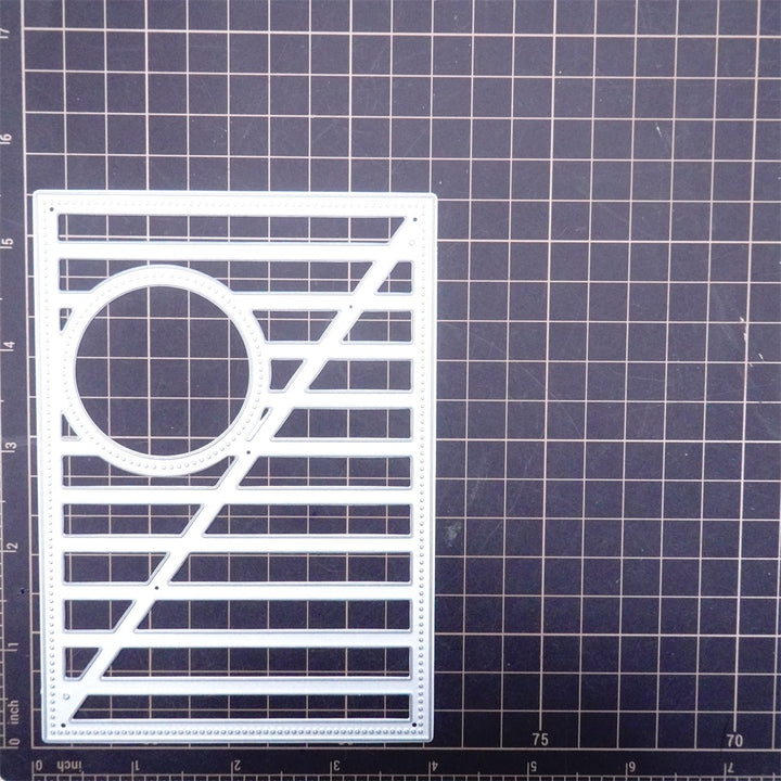 Kokorosa Metal Cutting Dies with Strip Shape Embedded Triangle and Circle Background Board