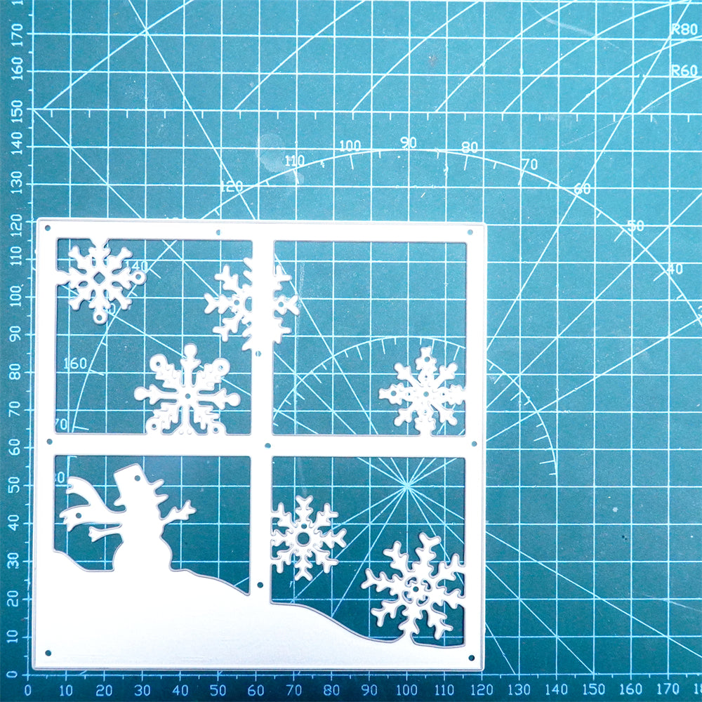 Kokorosa Metal Cutting Dies with Beautiful Snowflakes outside the Window