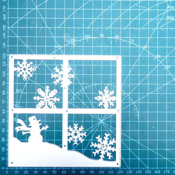 Kokorosa Metal Cutting Dies with Beautiful Snowflakes outside the Window