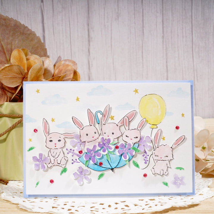 Kokorosa Metal Cutting Dies with Rabbits and Umbrella