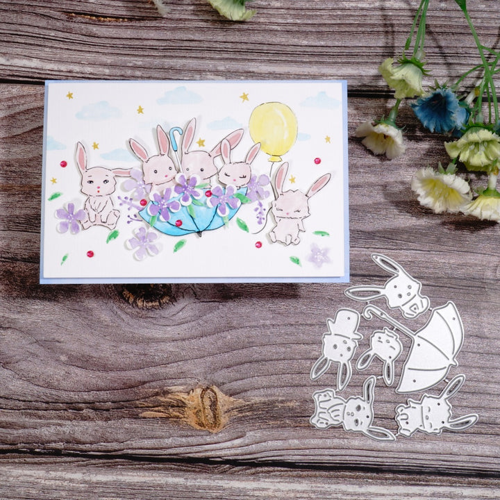 Kokorosa Metal Cutting Dies with Rabbits and Umbrella