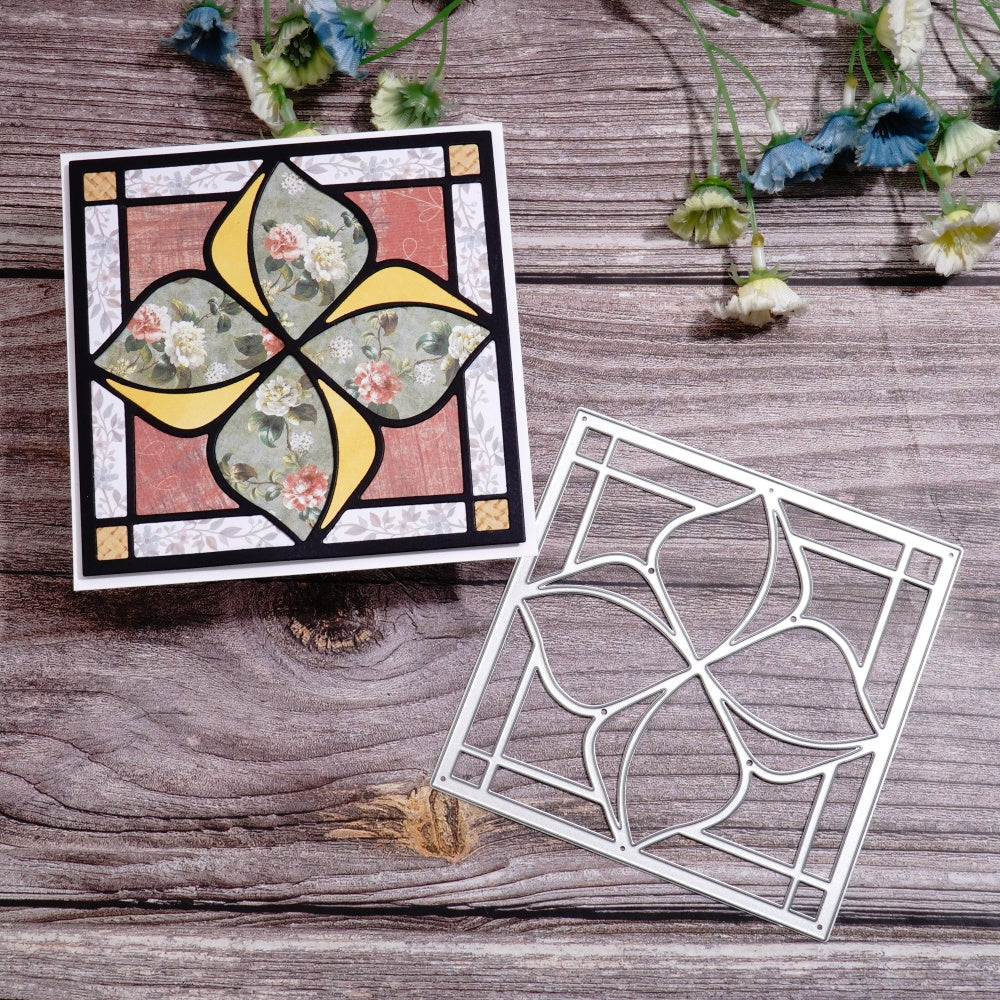 Kokorosa Metal Cutting Dies with Petal-shaped Background Board