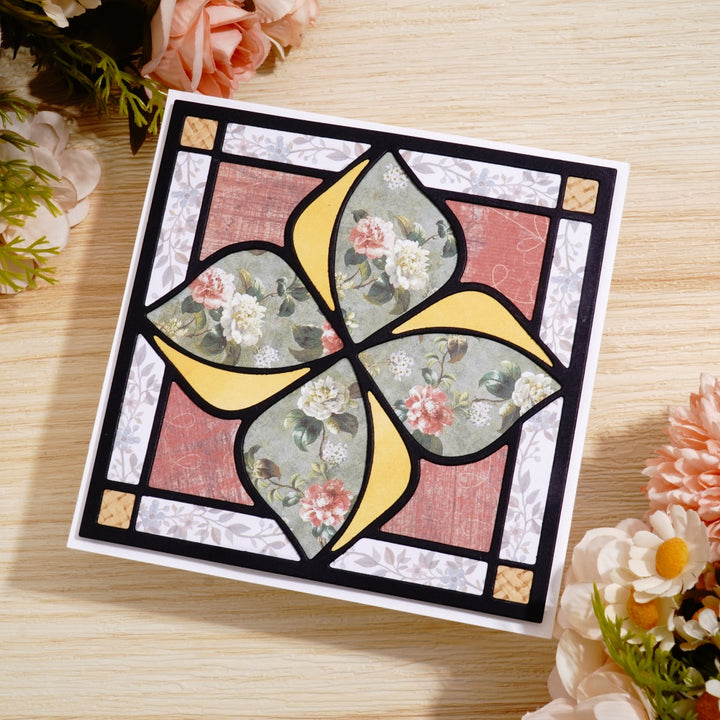 Kokorosa Metal Cutting Dies with Petal-shaped Background Board