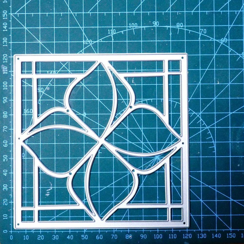 Kokorosa Metal Cutting Dies with Petal-shaped Background Board