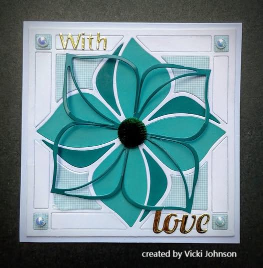 Kokorosa Metal Cutting Dies with Petal-shaped Background Board