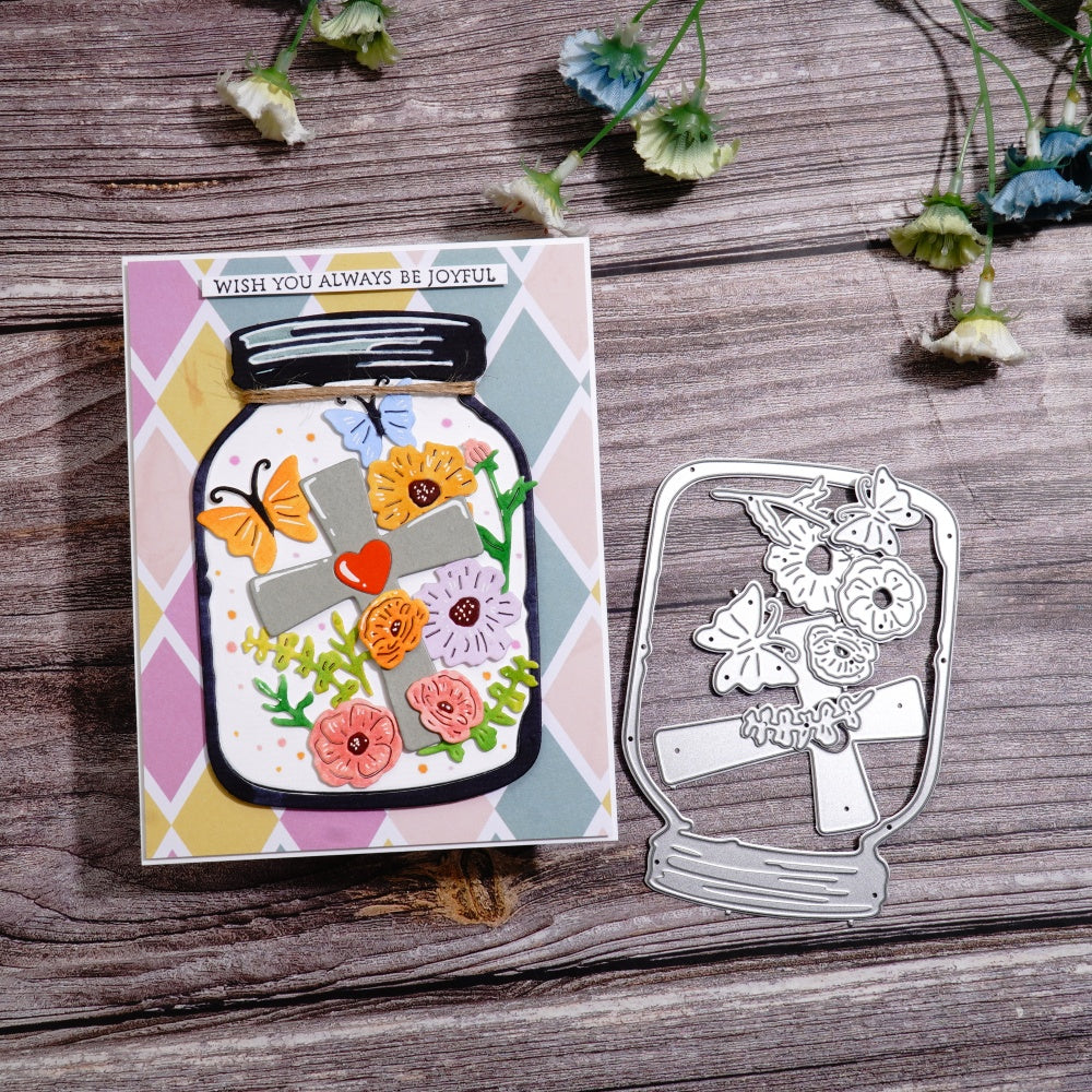 Kokorosa Metal Cutting Dies with Flowers in the Bottle