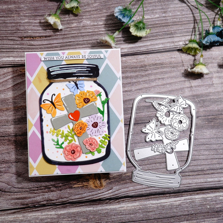 Kokorosa Metal Cutting Dies with Flowers in the Bottle