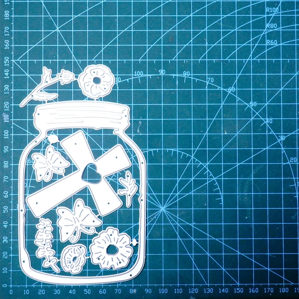 Kokorosa Metal Cutting Dies with Flowers in the Bottle
