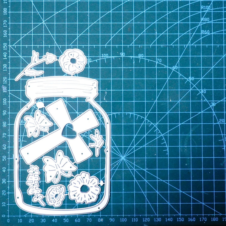 Kokorosa Metal Cutting Dies with Flowers in the Bottle