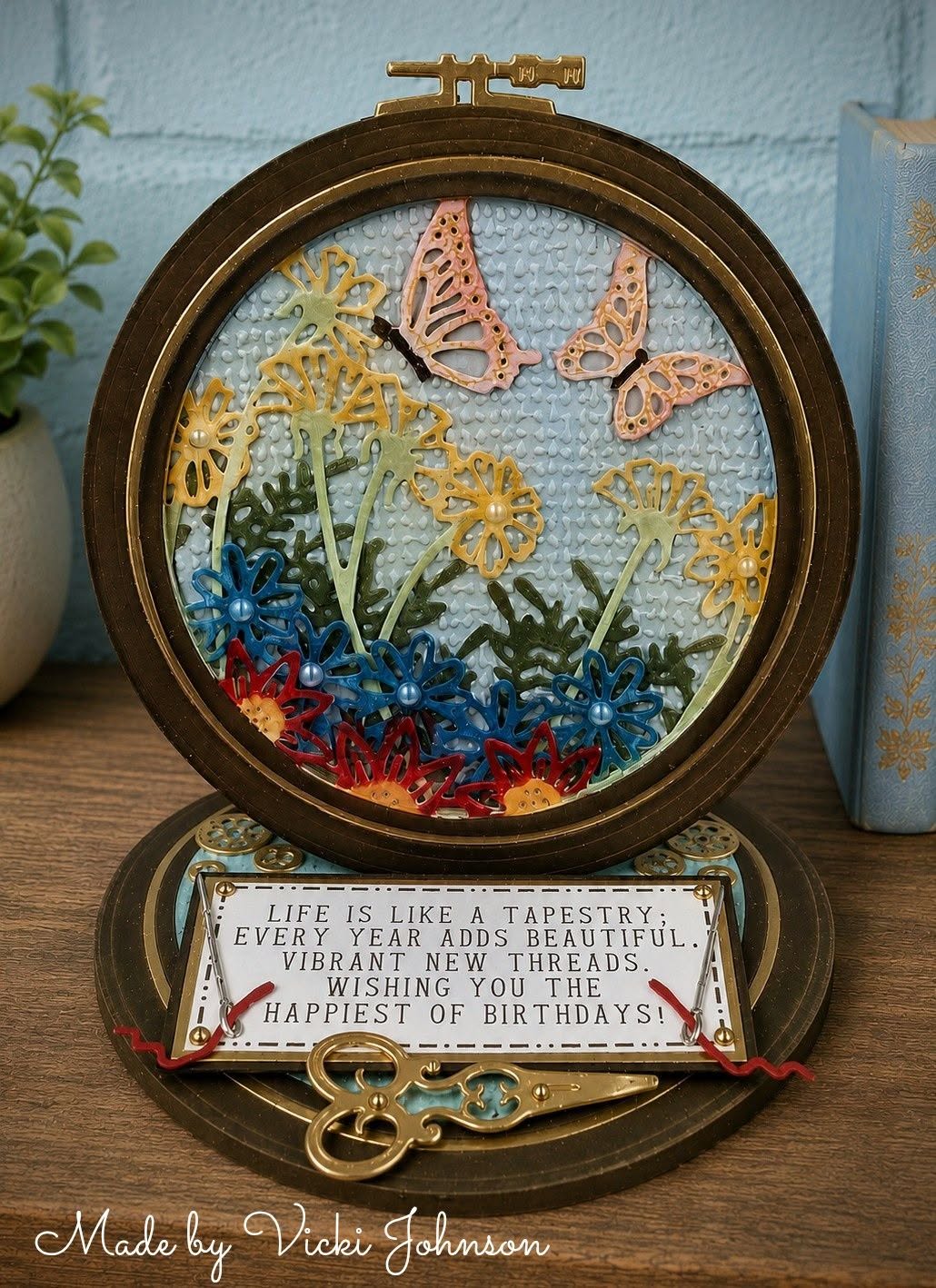 Kokorosa Metal Cutting Dies with Spring Theme Layered Circle Frame