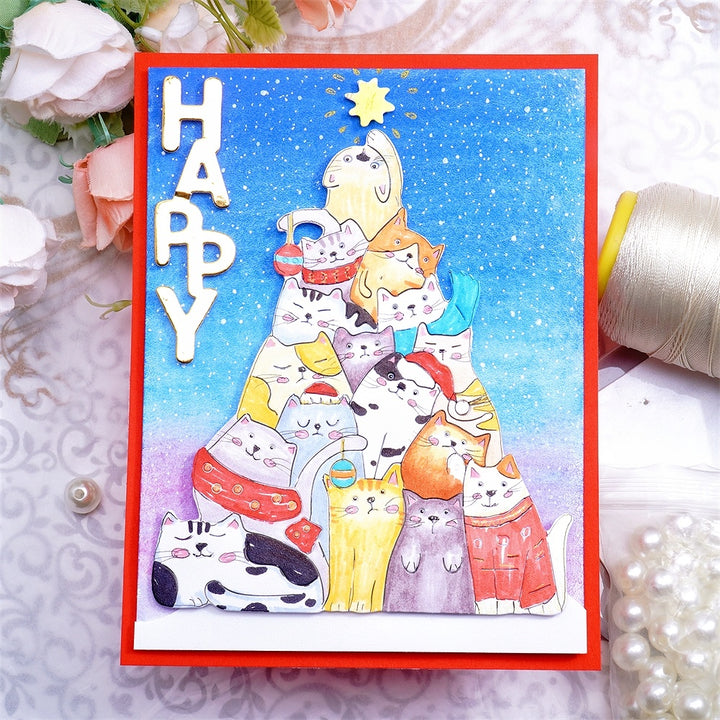 Kokorosa Metal Cutting Dies with Stacked Cats Tree
