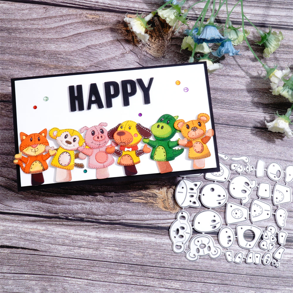 Kokorosa Metal Cutting Dies with Animal Hand Puppet