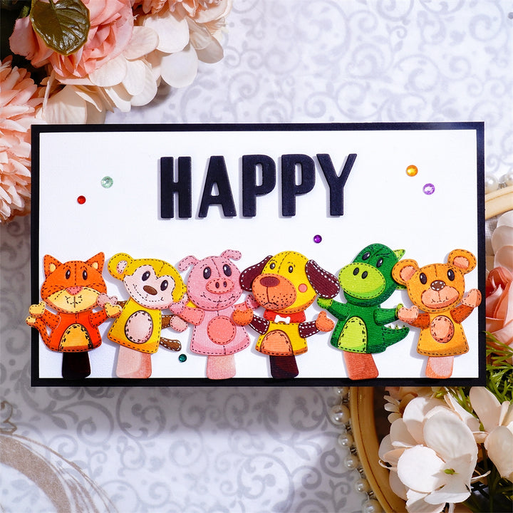 Kokorosa Metal Cutting Dies with Animal Hand Puppet