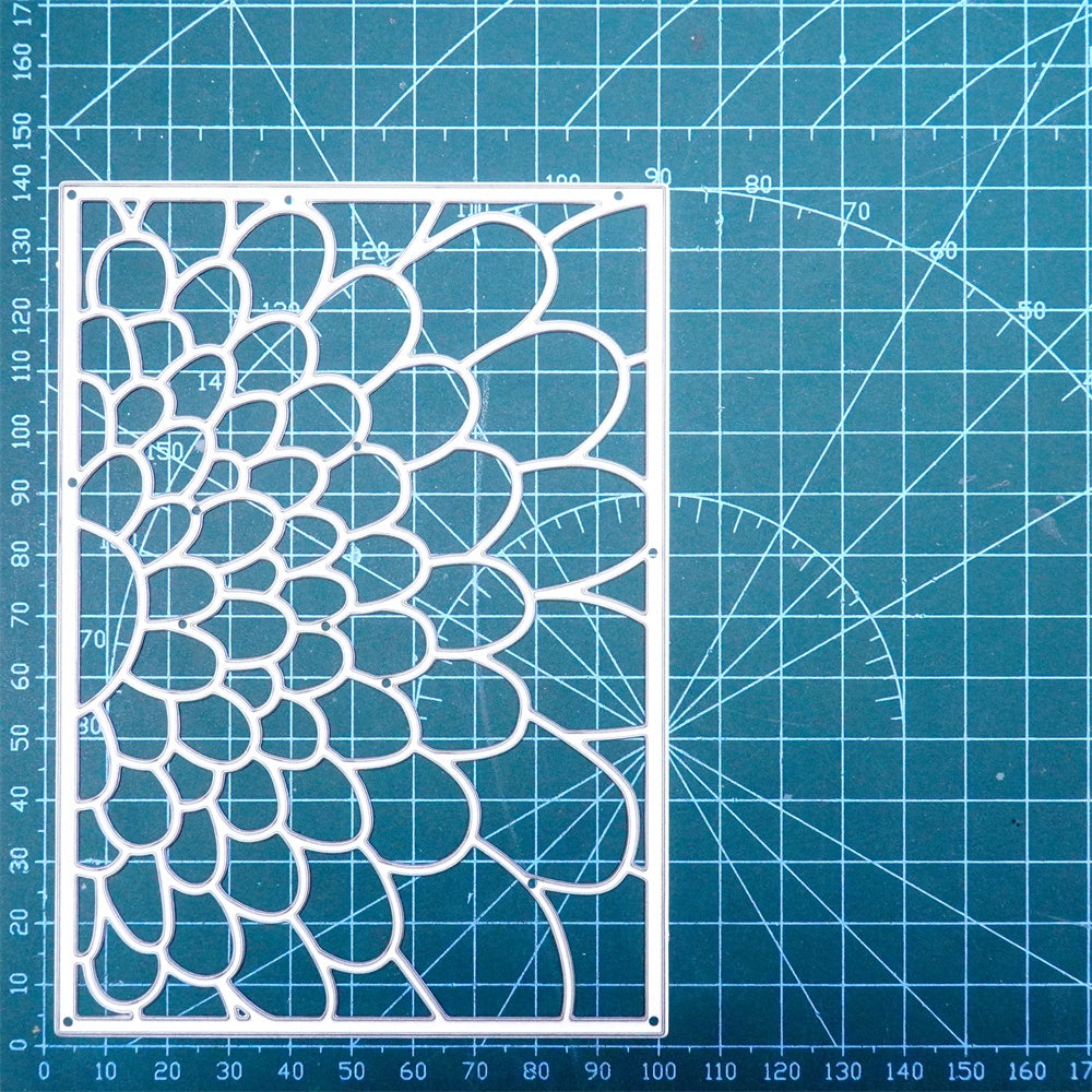 Kokorosa Metal Cutting Dies with Fish Scale Pattern Background Board