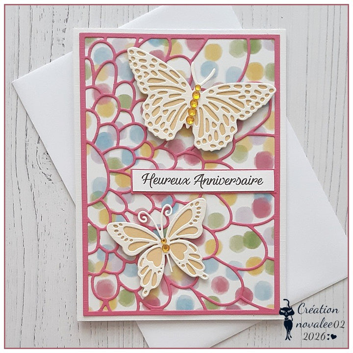 Kokorosa Metal Cutting Dies with Fish Scale Pattern Background Board