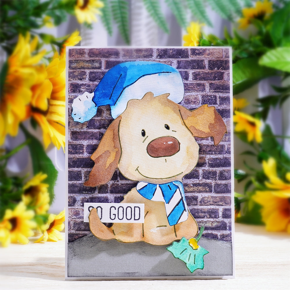 Kokorosa Metal Cutting Dies with Dog Wearing Hat and Scarf