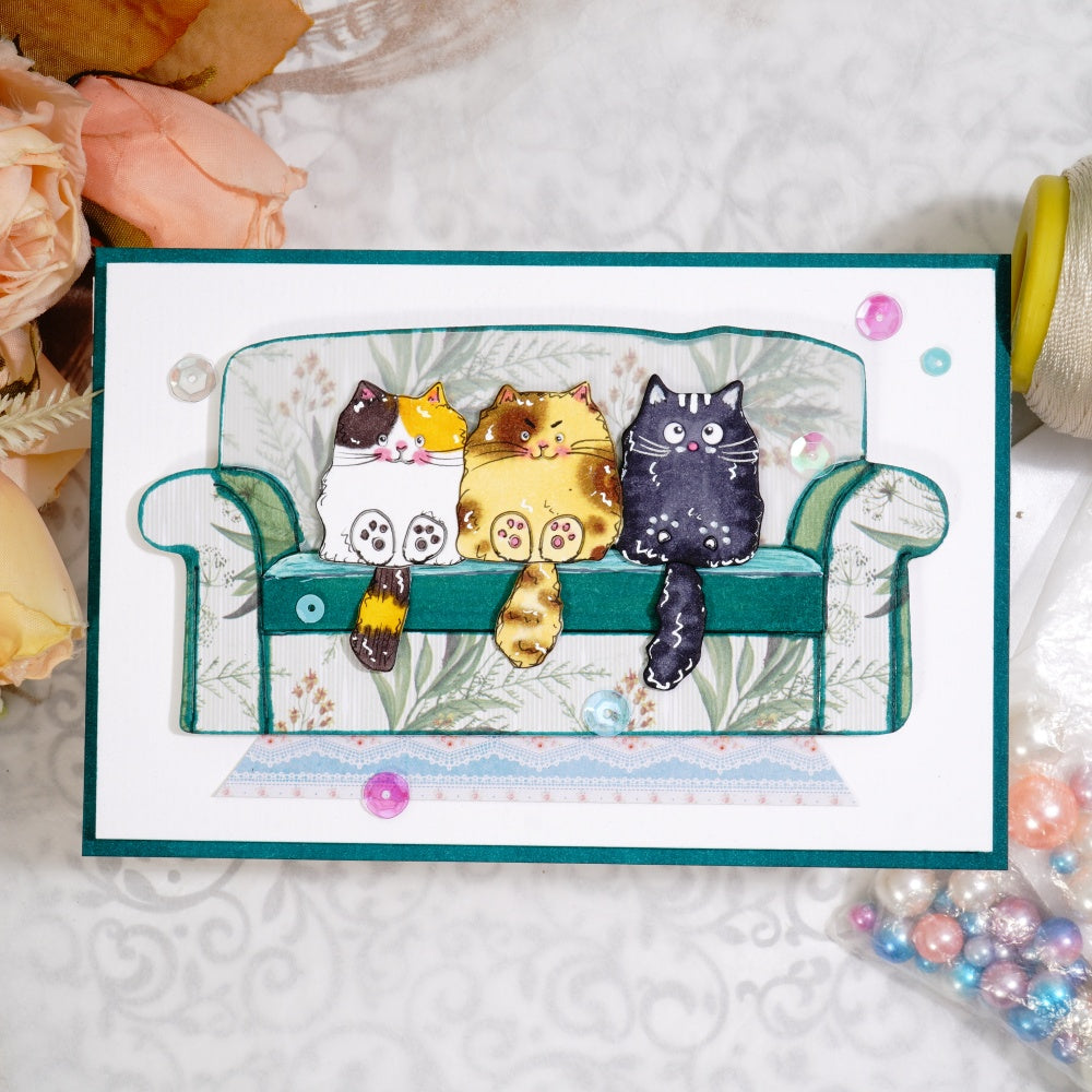Kokorosa Metal Cutting Dies with Cats on the Sofa