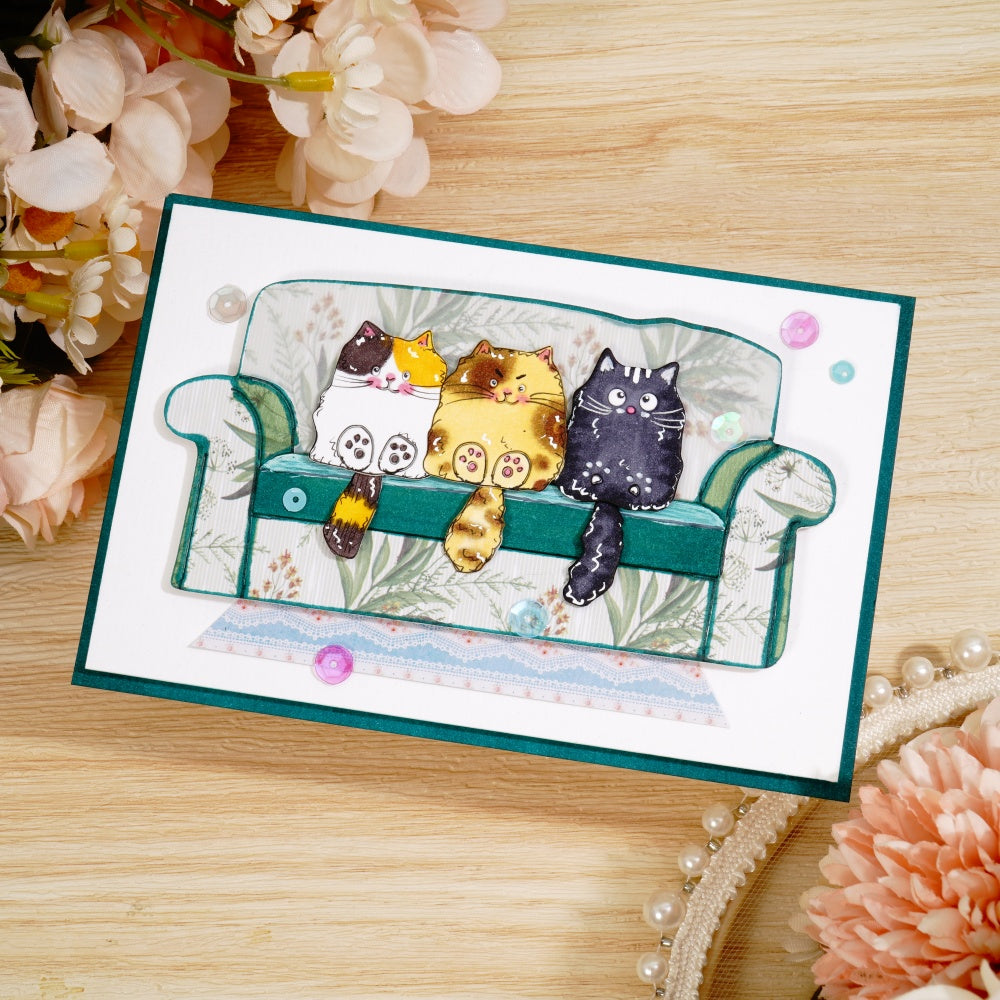 Kokorosa Metal Cutting Dies with Cats on the Sofa