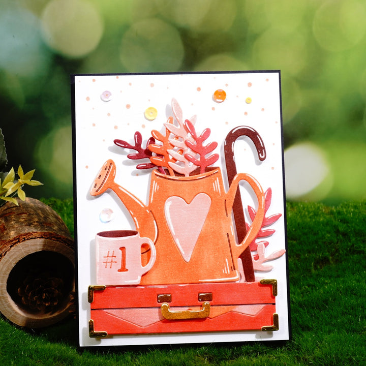 Kokorosa Metal Cutting Dies with Watering can,Crutches,Suitcase and Water Cup