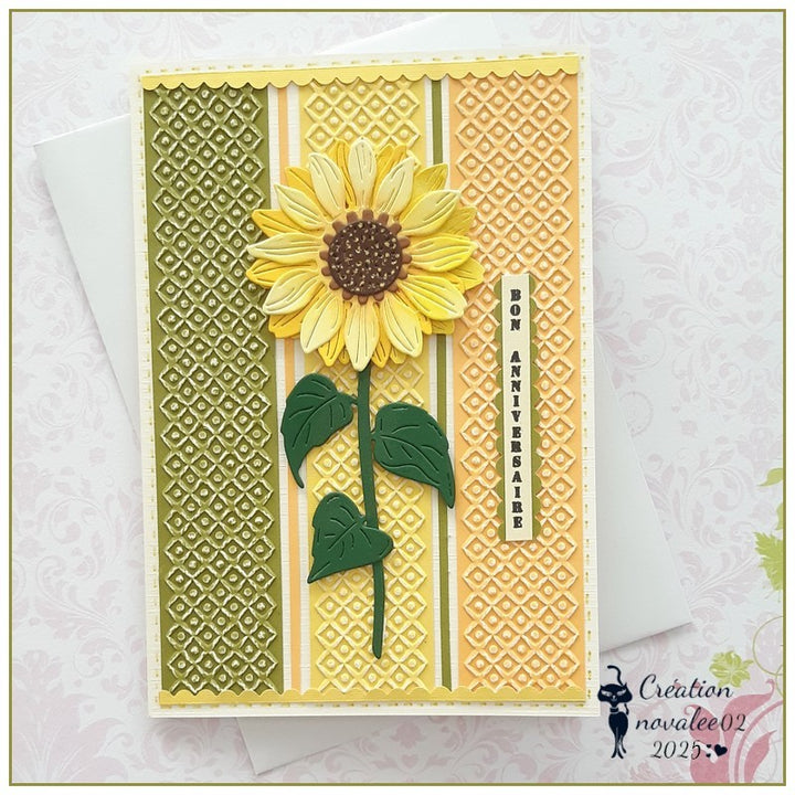 Kokorosa Grid Decoration Plastic Embossing Folder