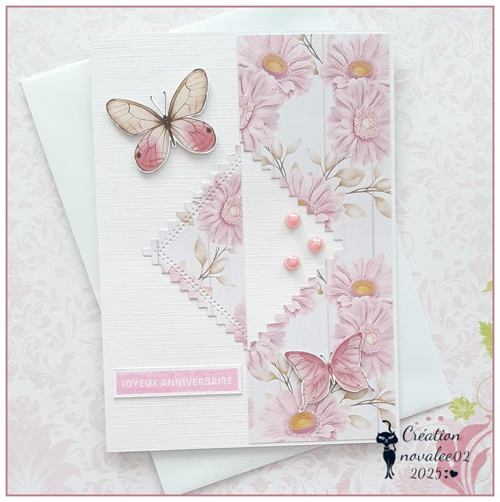 Kokorosa 24PCS  6" Chrysanthemum Pattern  DIY Scrapbook & Cardmaking Paper
