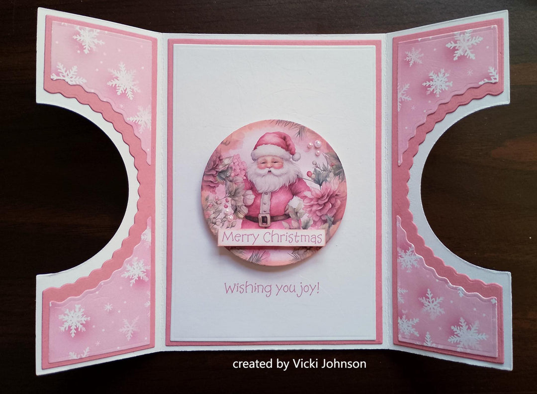 Kokorosa 24PCS 6" Rosy Yuletide Scrapbook & Cardstock Paper