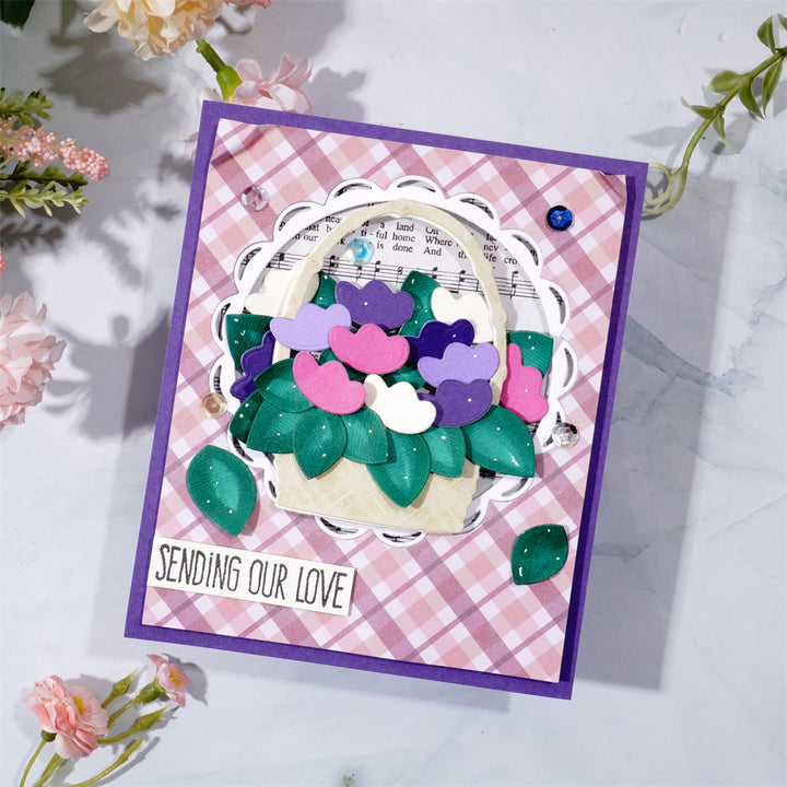 Kokorosa Metal Cutting Dies with a Basket of Flower