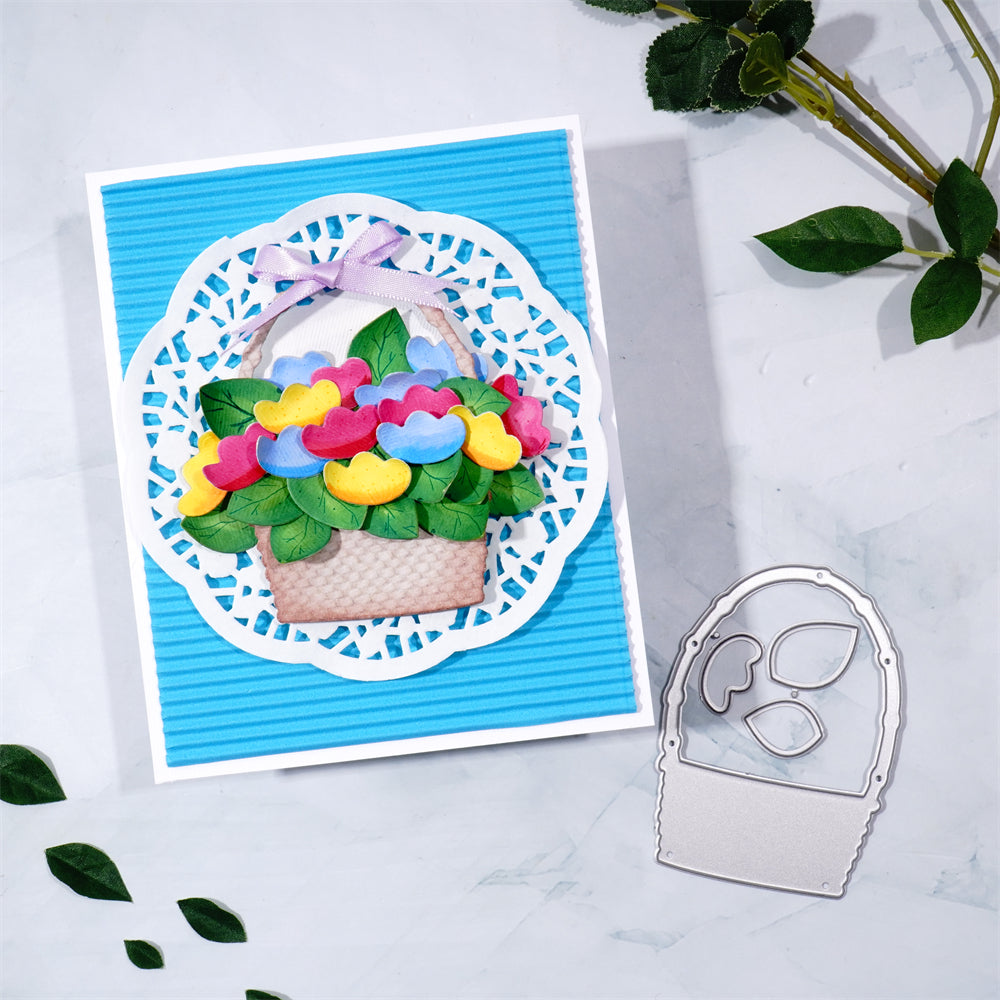 Kokorosa Metal Cutting Dies with a Basket of Flower