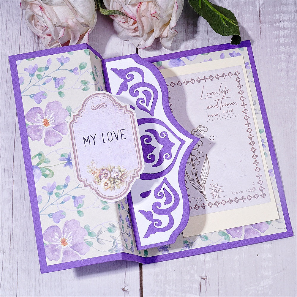 Kokorosa Metal Cutting Dies with Classical Foldable Background Board