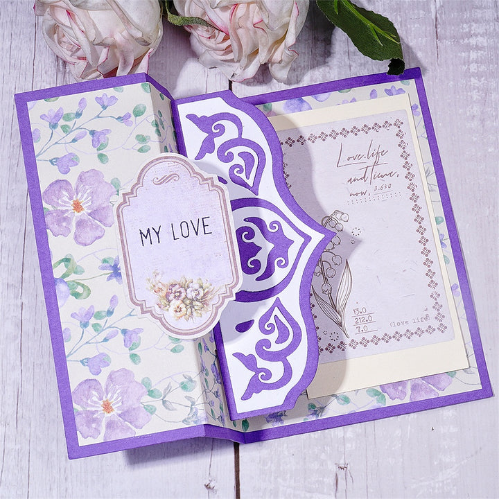 Kokorosa Metal Cutting Dies with Classical Foldable Background Board