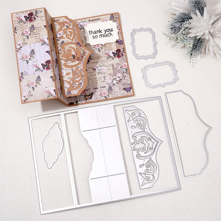 Kokorosa Metal Cutting Dies with Classical Foldable Background Board