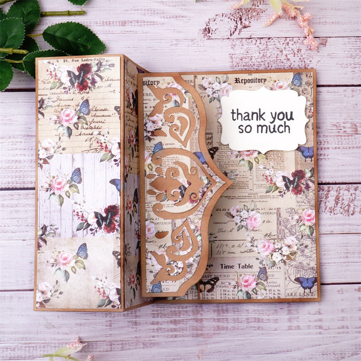 Kokorosa Metal Cutting Dies with Classical Foldable Background Board