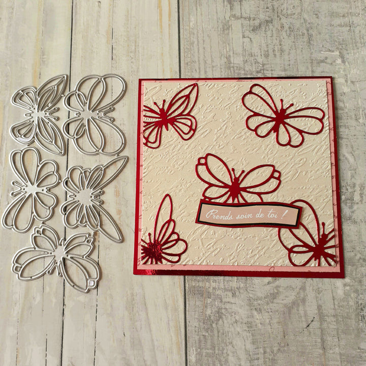 Kokorosa Metal Cutting Dies with Flowery Butterfly