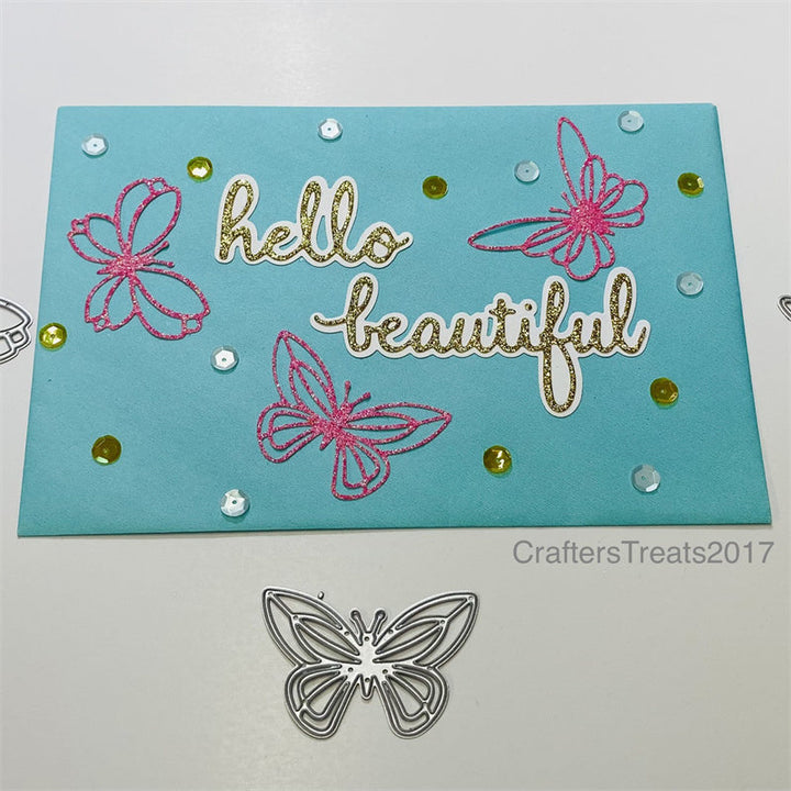 Kokorosa Metal Cutting Dies with Flowery Butterfly