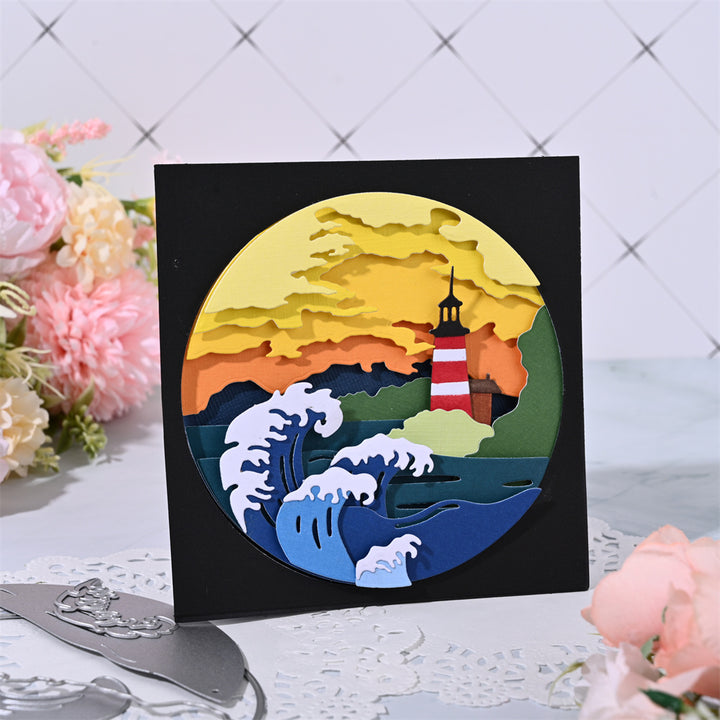 Kokorosa Metal Cutting Dies with Waves and Lighthouse