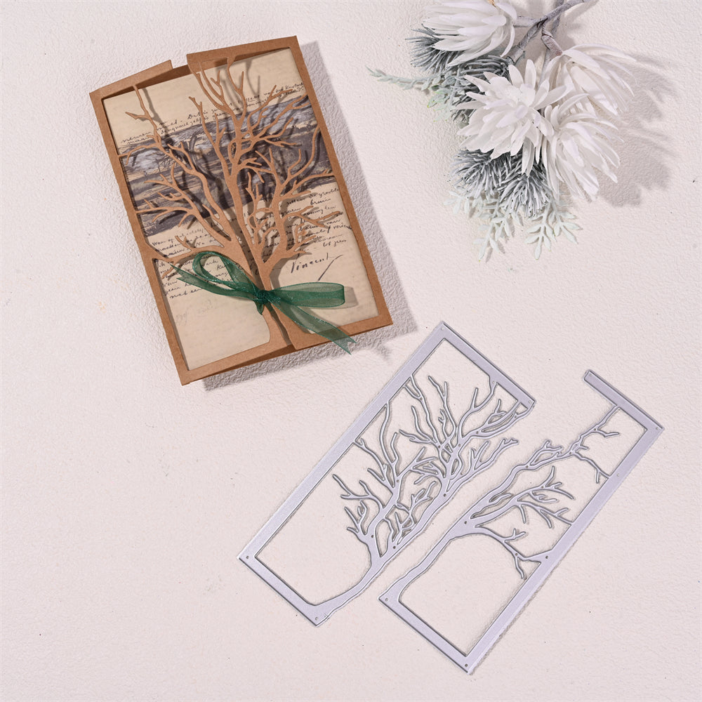 Kokorosa Metal Cutting Dies With Tree Background Board