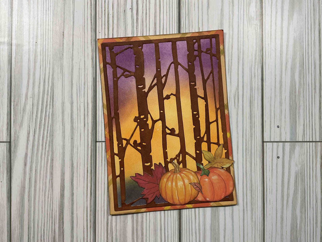 Kokorosa Metal Cutting Dies with Trees Background Board