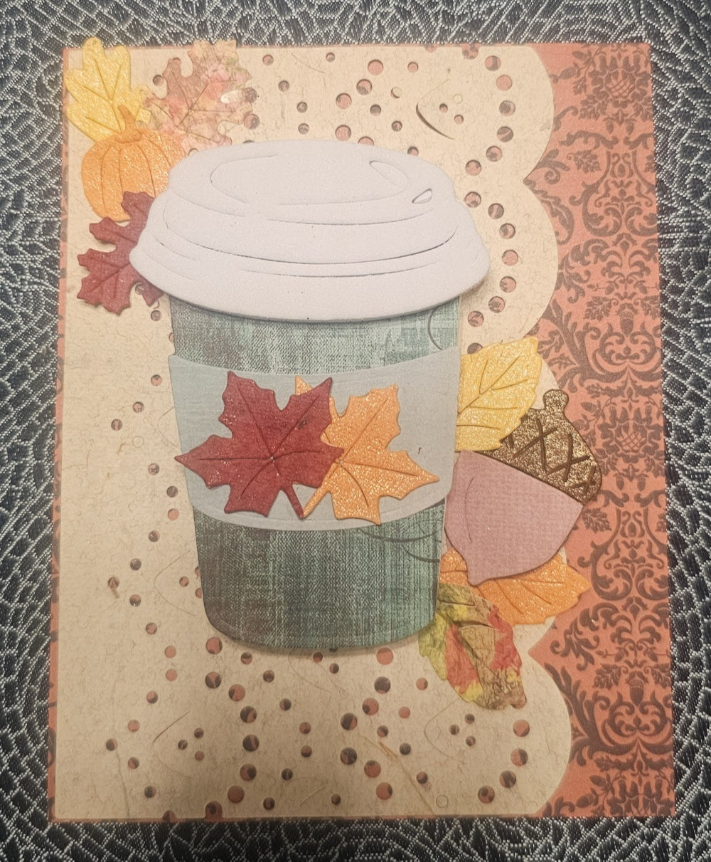 Kokorosa Metal Cutting Dies with Autumn Theme Cup