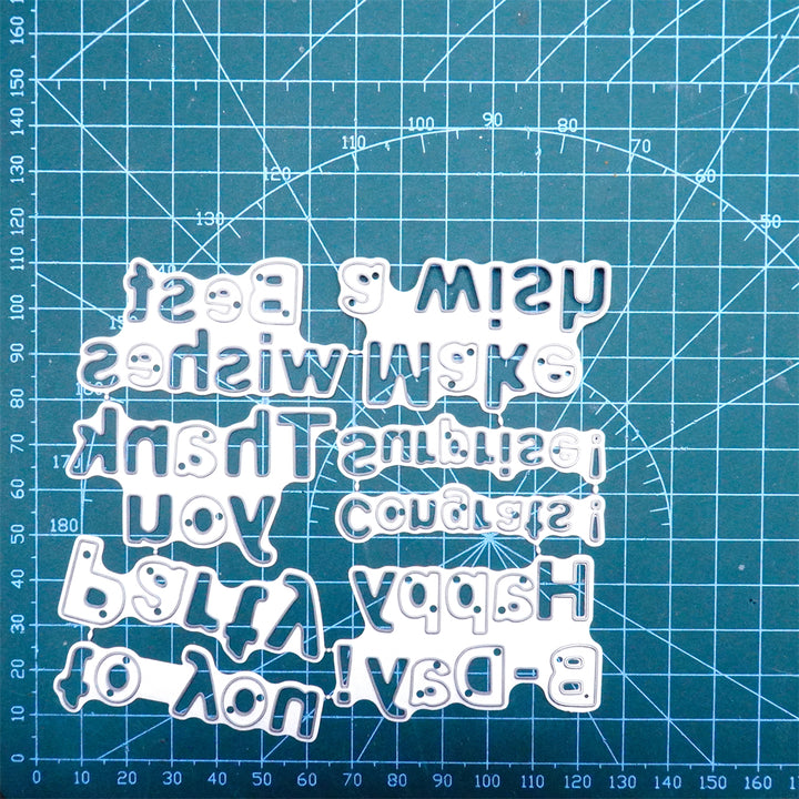Kokorosa Metal Cutting Dies with Celebration Words