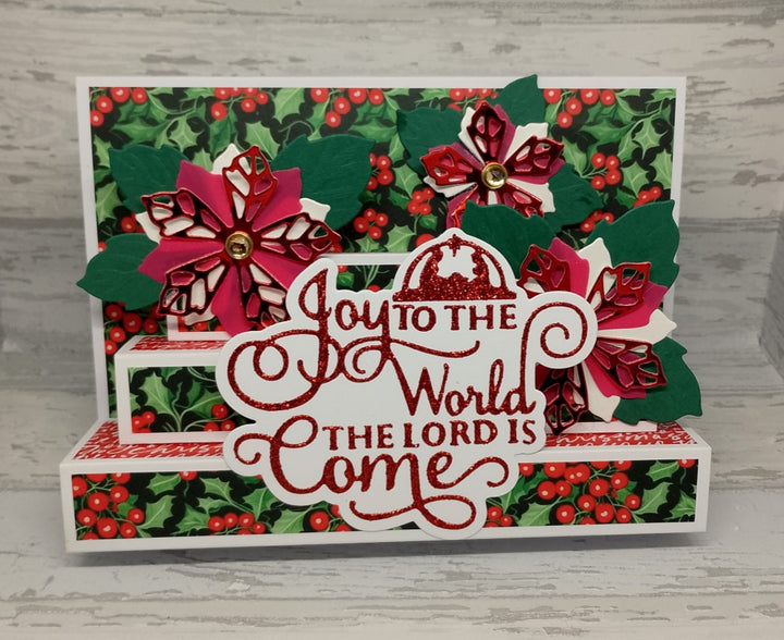 Kokorosa Metal Cutting Dies with "JOY TO THE WORLD THE LORD IS COME" Word