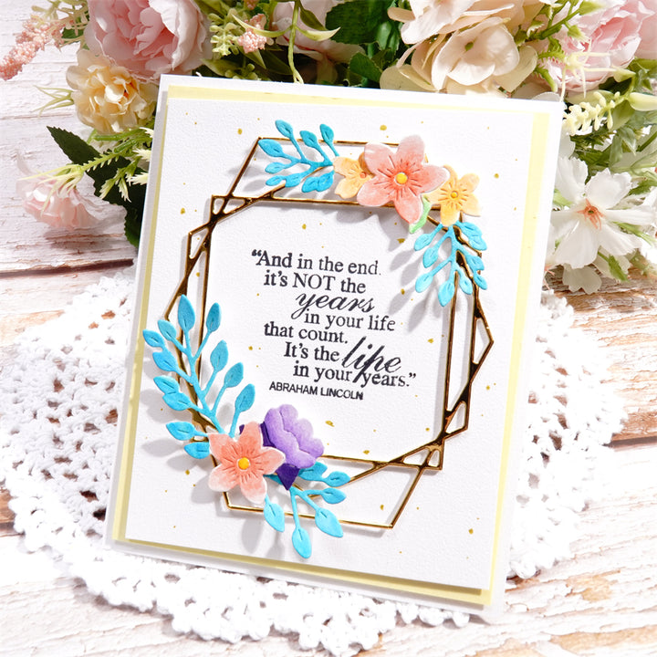 Kokorosa Metal Cutting Dies with Polygonal Flower Border Board
