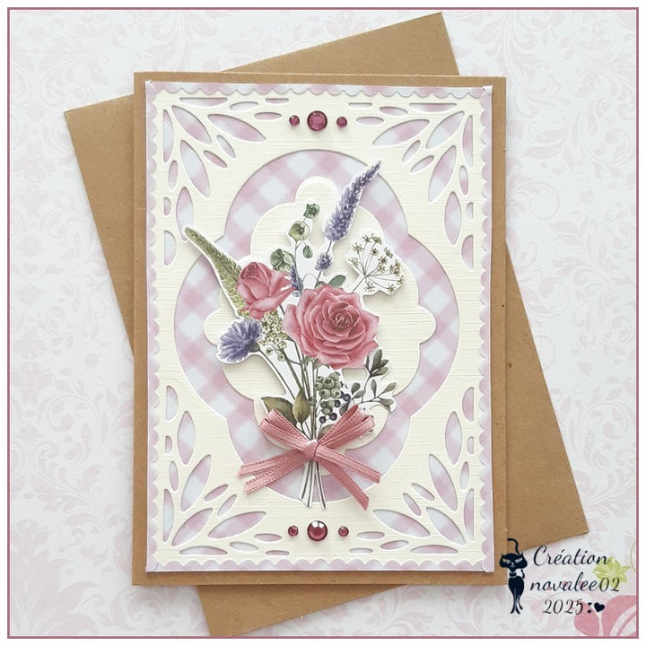Kokorosa Metal Cutting Dies with Floral Hollow Background Board