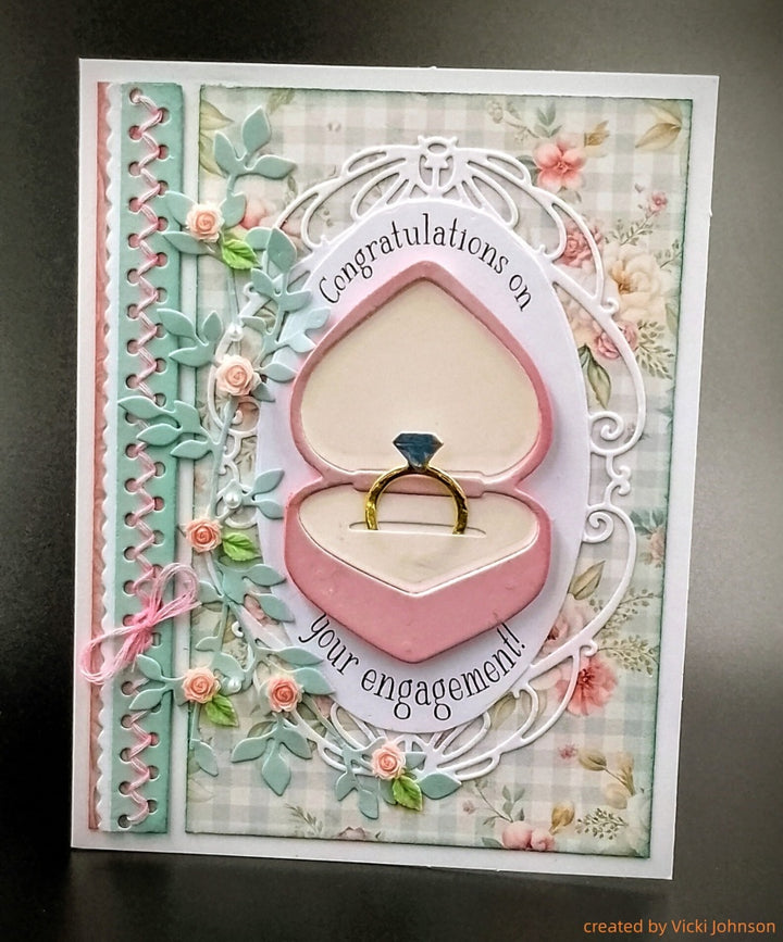 Kokorosa Metal Cutting Dies with Diamond Ring & Ring Box