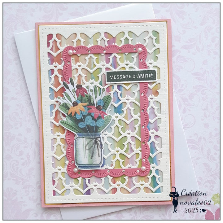 Kokorosa Metal Cutting Dies with Cute Butterfly Pattern Background Board