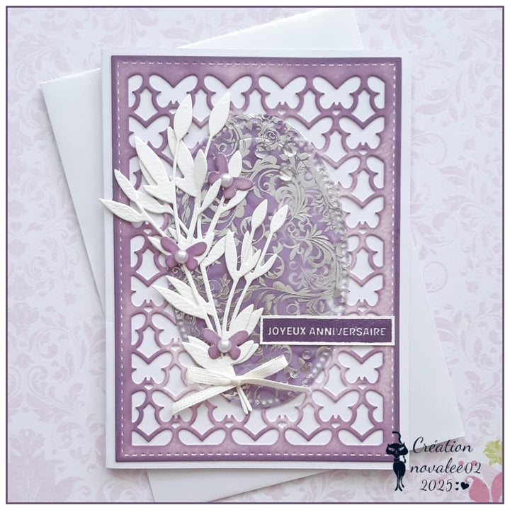 Kokorosa Metal Cutting Dies with Cute Butterfly Pattern Background Board