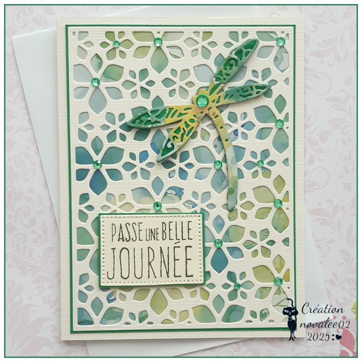 Kokorosa Metal Cutting Dies with Little Hollow Flowers Background Board